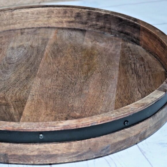 Mikasa Round Lazy Susan Serving Tray, 18-Inch, Mango Wood - Picture 2 of 16